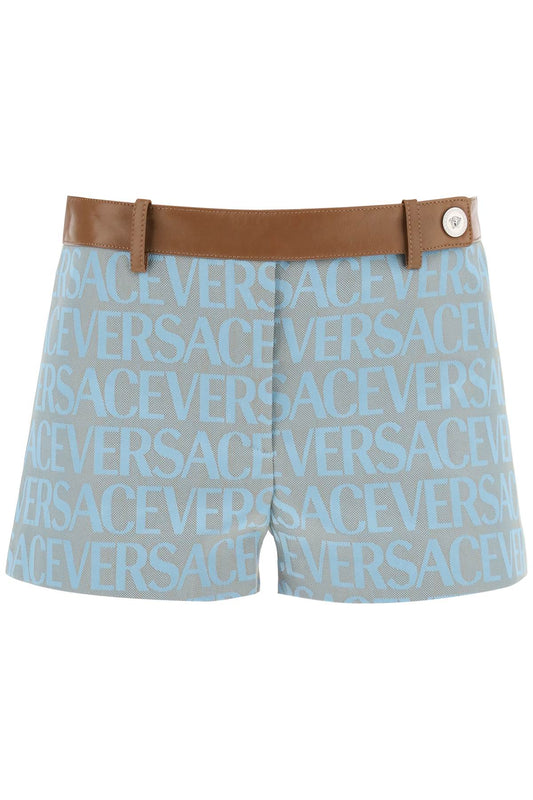 Versace Versace monogram shorts with leather band