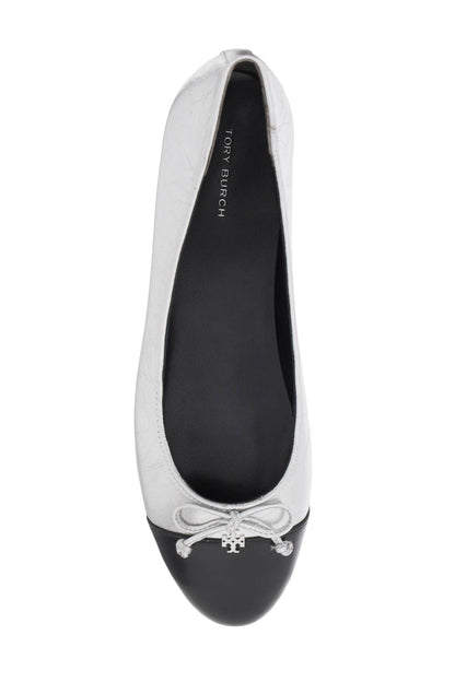 Tory Burch Tory burch laminated ballet flats with contrasting toe