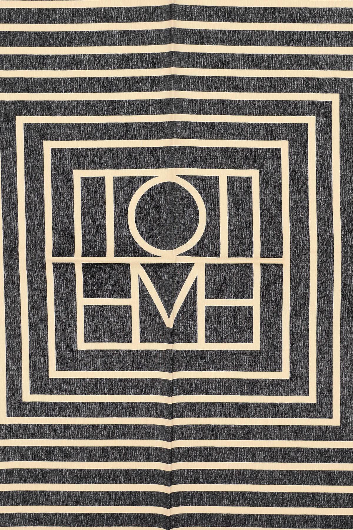 Toteme Toteme silk signature monogram scarf