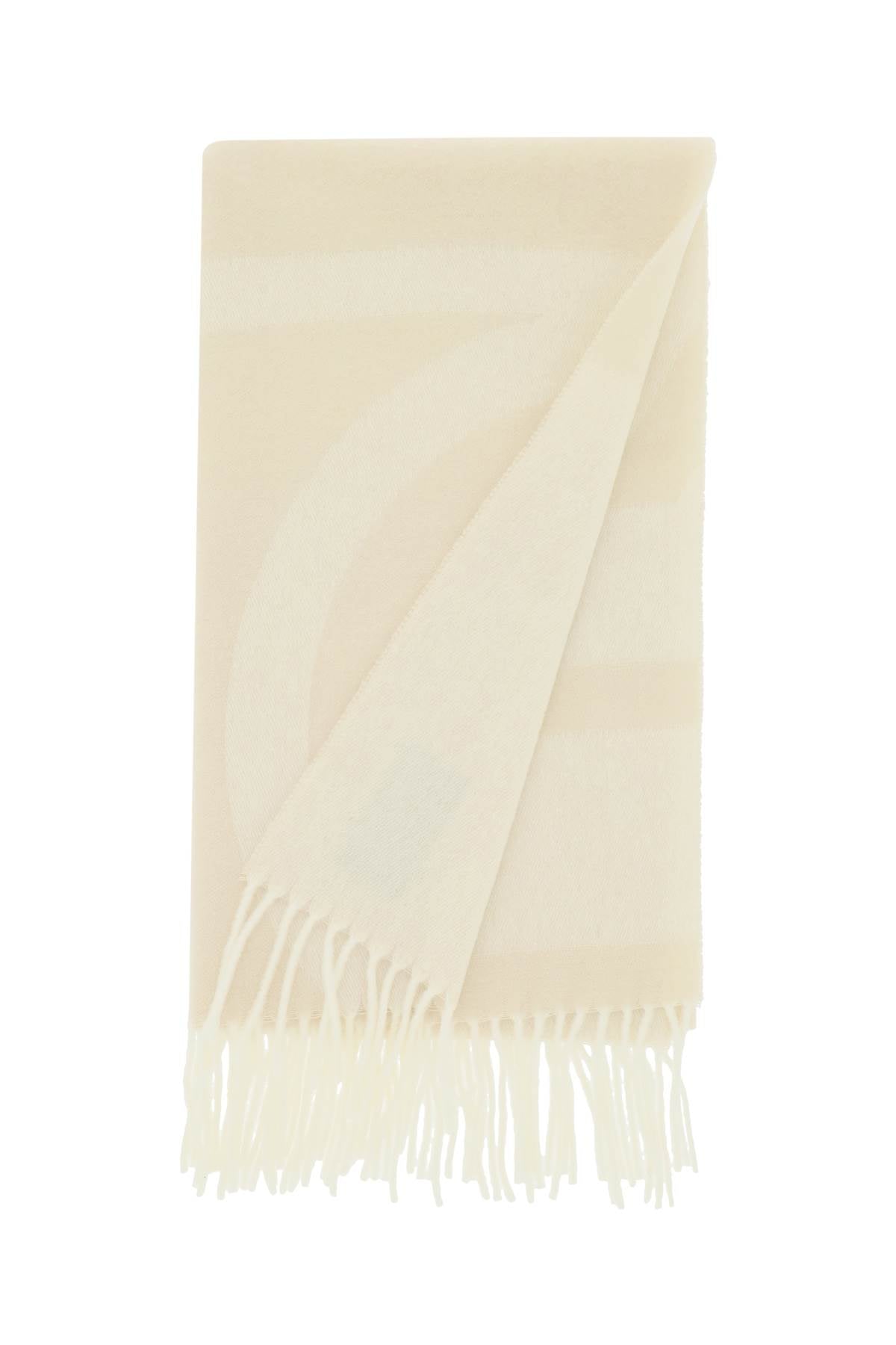 Toteme Toteme monogram jacquard wool scarf