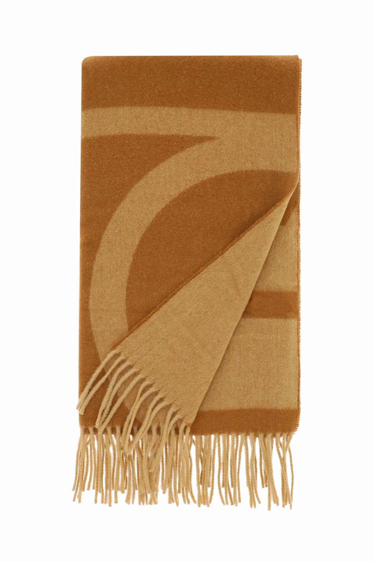 Toteme Toteme monogram jacquard wool scarf