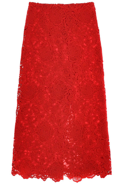 Valentino GARAVANI Valentino garavani floral guipure lace pencil skirt