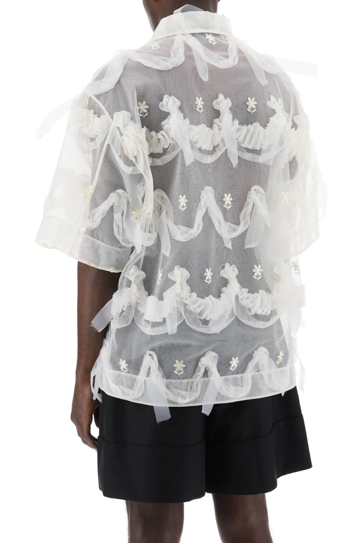 Simone Rocha Simone rocha "tulle shirt with embroidered details"