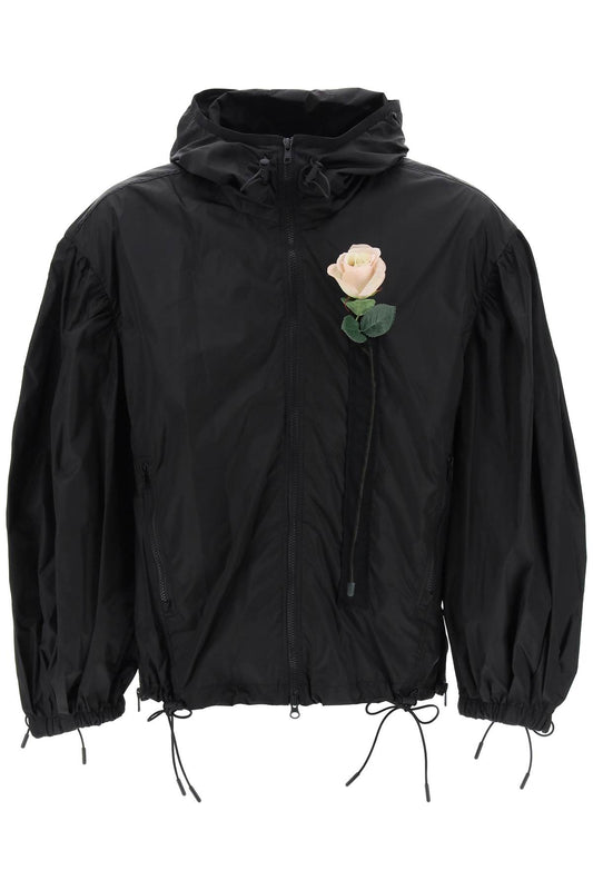 Simone Rocha Simone rocha nylon windbreaker jacket with rose design.