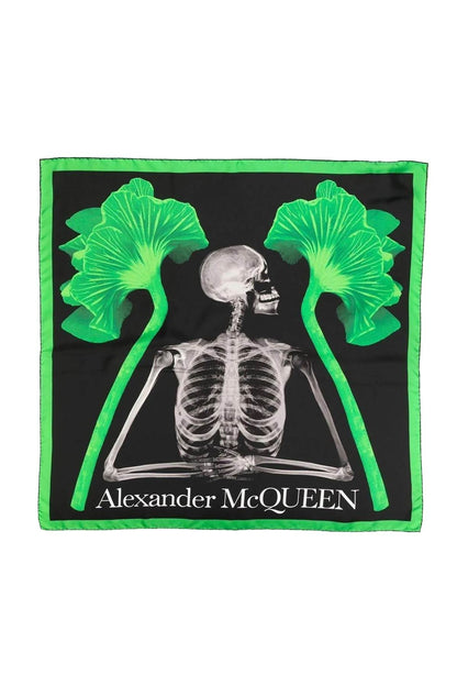 Alexander Mcqueen Alexander mcqueen 'mushroom skeleton' headscarf