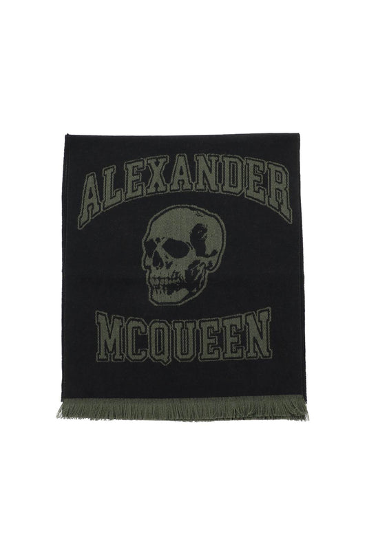 Alexander Mcqueen Alexander mcqueen varsity logo wool scarf