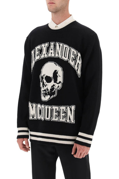 Alexander Mcqueen Alexander mcqueen varsity sweater with skull motif