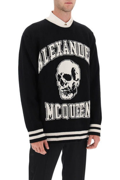 Alexander Mcqueen Alexander mcqueen varsity sweater with skull motif