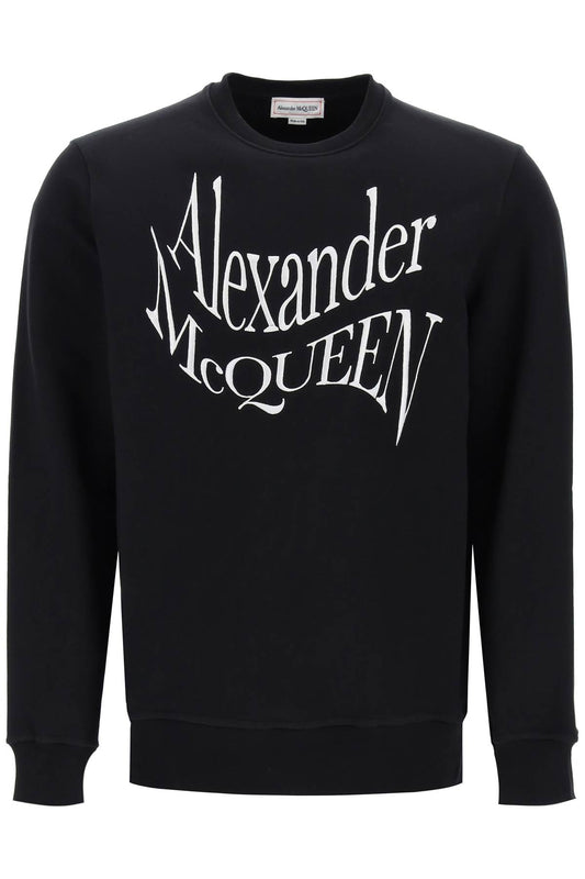 Alexander Mcqueen Alexander mcqueen warped logo sweatshirt