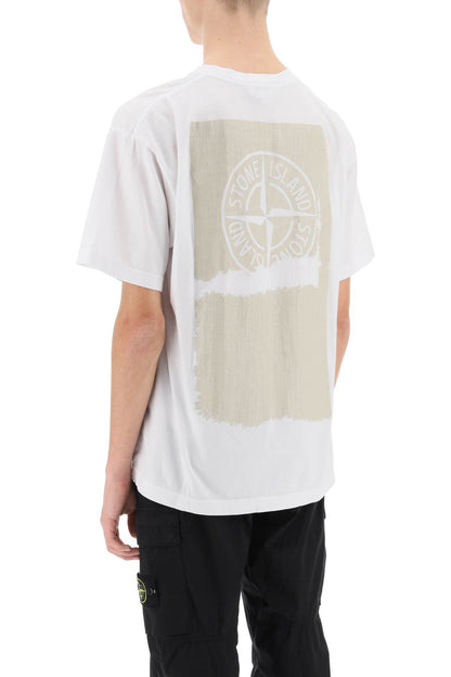 Stone Island Stone island t-shirt with lived-in effect print