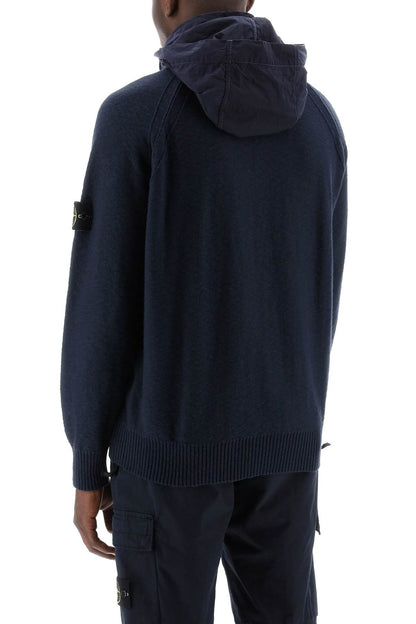 Stone Island Stone island zip-up cardigan with detachable hood