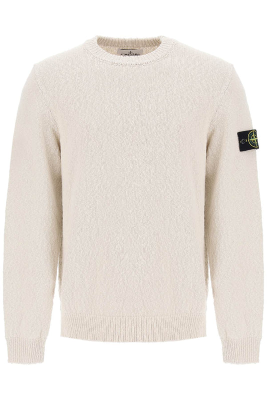 Stone Island Stone island irregular cotton knit pullover sweater