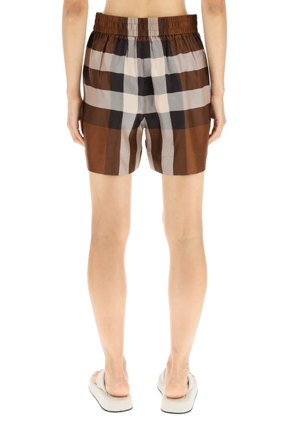 Burberry Burberry exploded check silk shorts