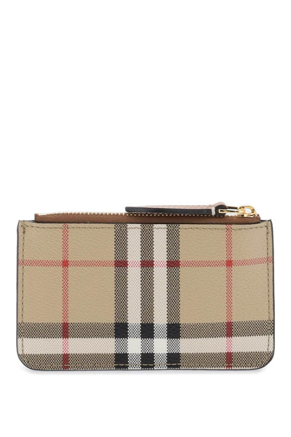 Burberry check coin purse with chain strap