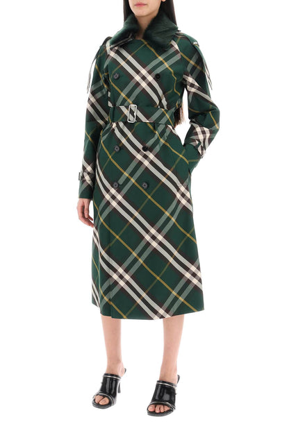 Burberry Burberry kensington trench coat with check pattern