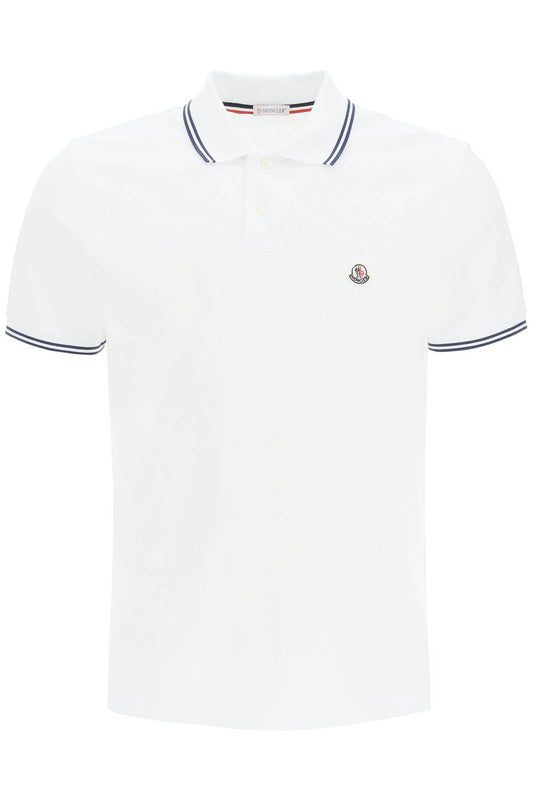 Moncler basic polo shirt with stripe detailing