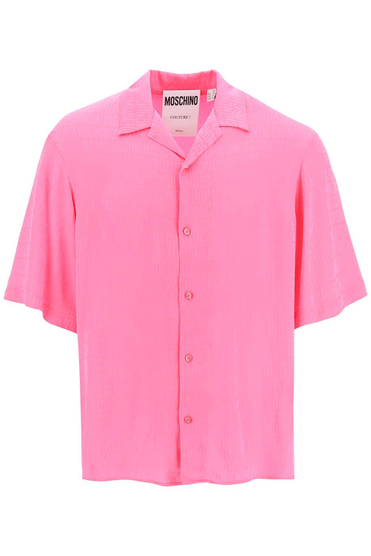Moschino Moschino short sleeve monogram silk and viscose shirt