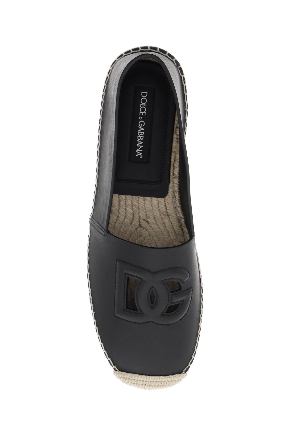 Dolce & Gabbana Dolce & gabbana leather espadrilles with dg logo and