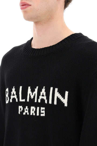 Balmain Balmain jacquard logo sweater