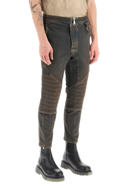 Balmain Balmain stretch jeans with quilted and padded inserts