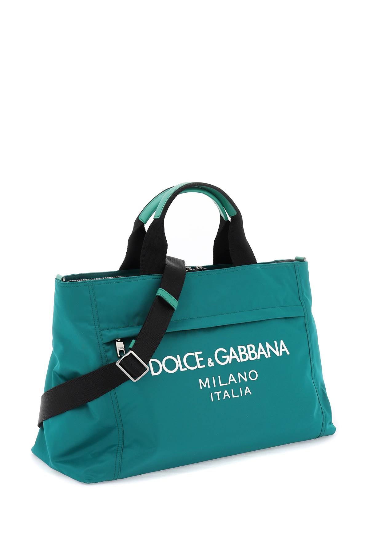 Dolce & Gabbana Dolce & gabbana rubberized logo nylon duffle bag