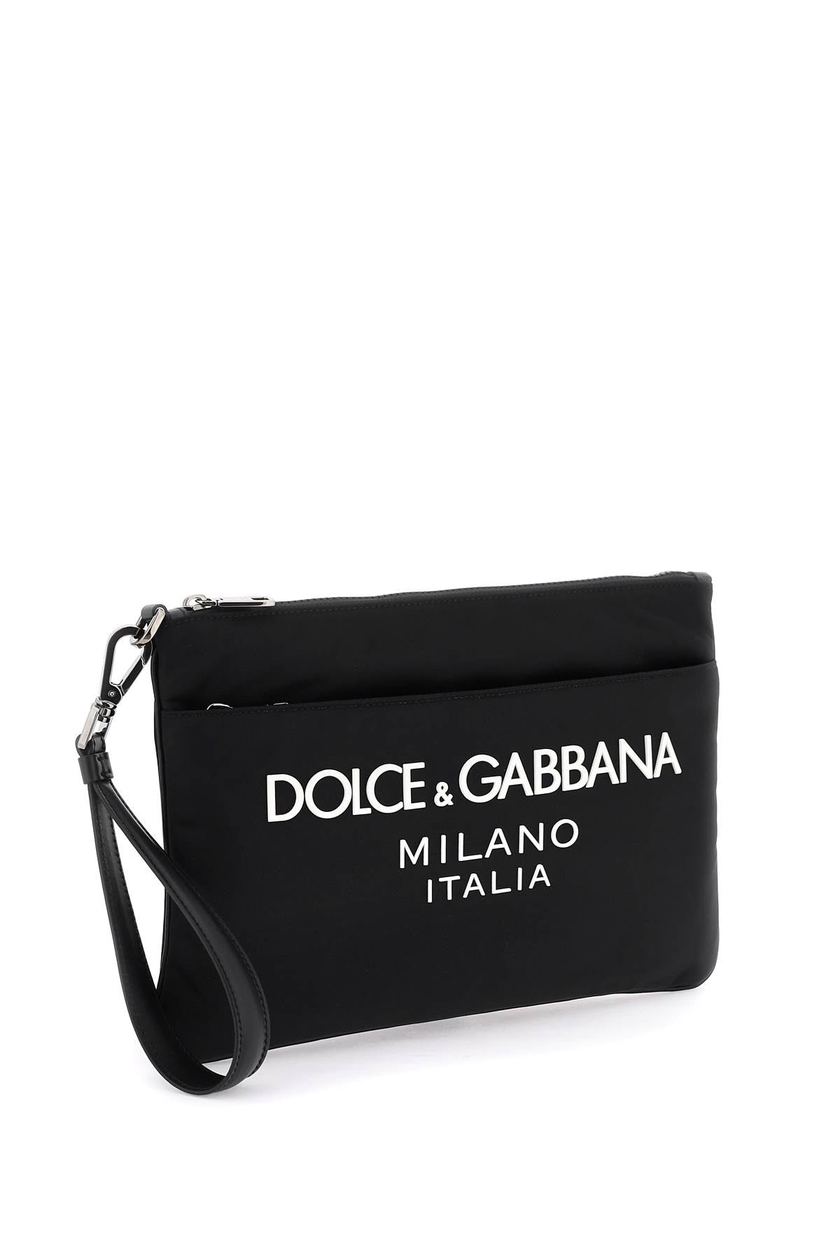 Dolce & Gabbana Dolce & gabbana nylon pouch with rubberized logo