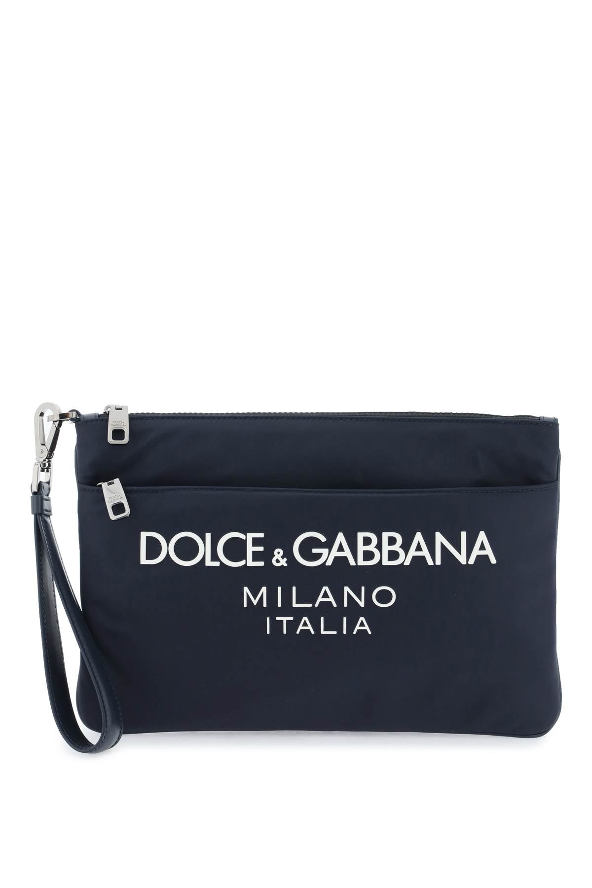 Dolce & Gabbana Dolce & gabbana nylon pouch with rubberized logo