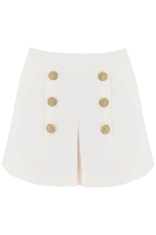 Balmain Balmain crepe shorts with embossed buttons