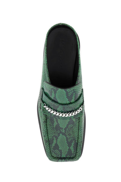 Martine Rose Martine rose piton-embossed leather loafers mules