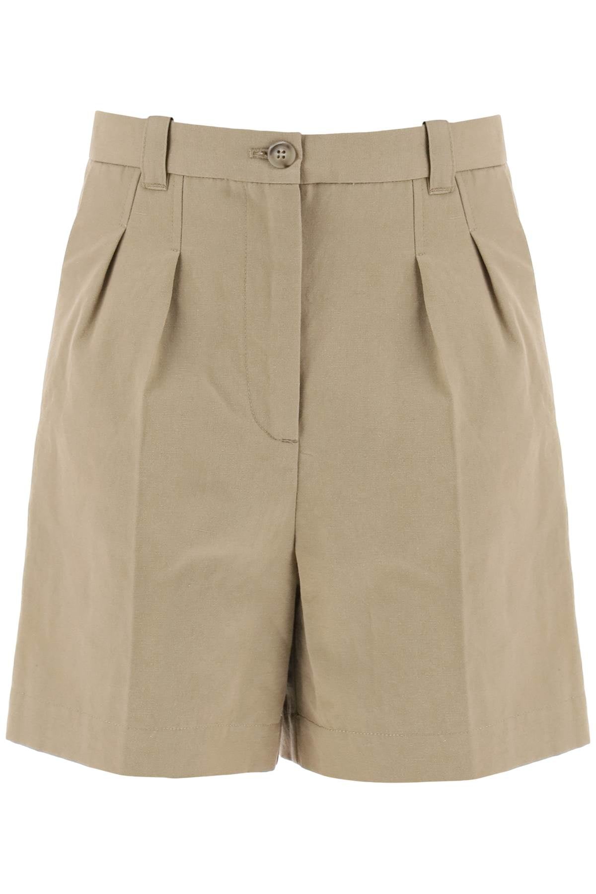 A.P.C. A.p.c. cotton and linen nola shorts for