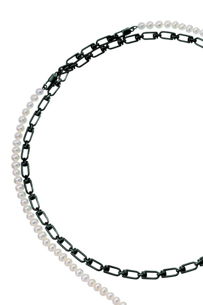 Eéra Eera 'reine' double necklace with pearls