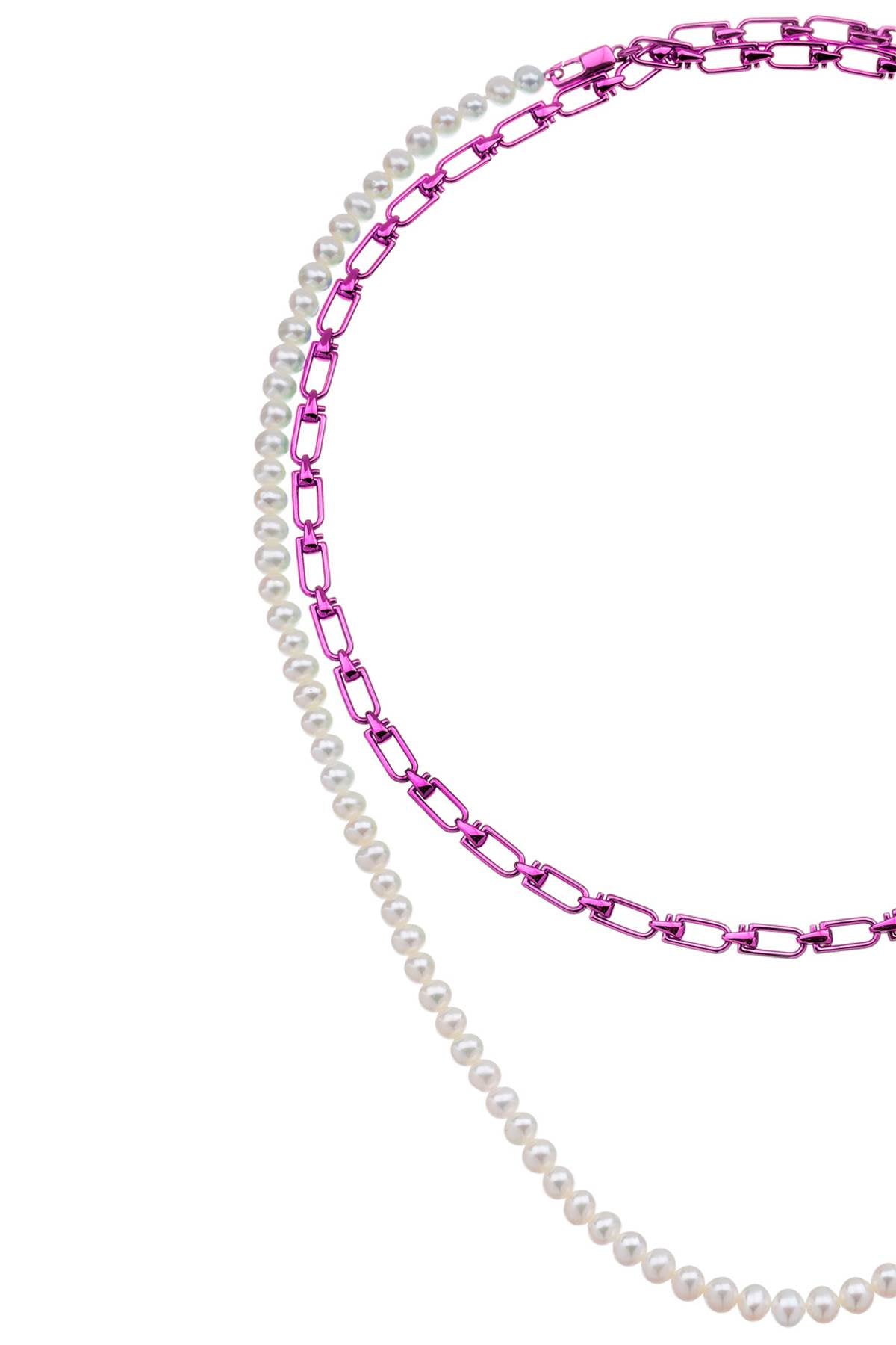 Eéra Eera 'reine' double necklace with pearls