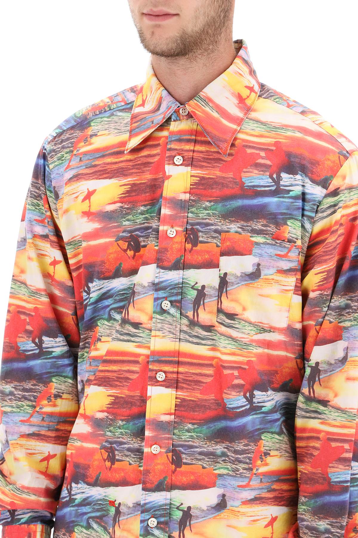 Erl Erl printed cotton shirt