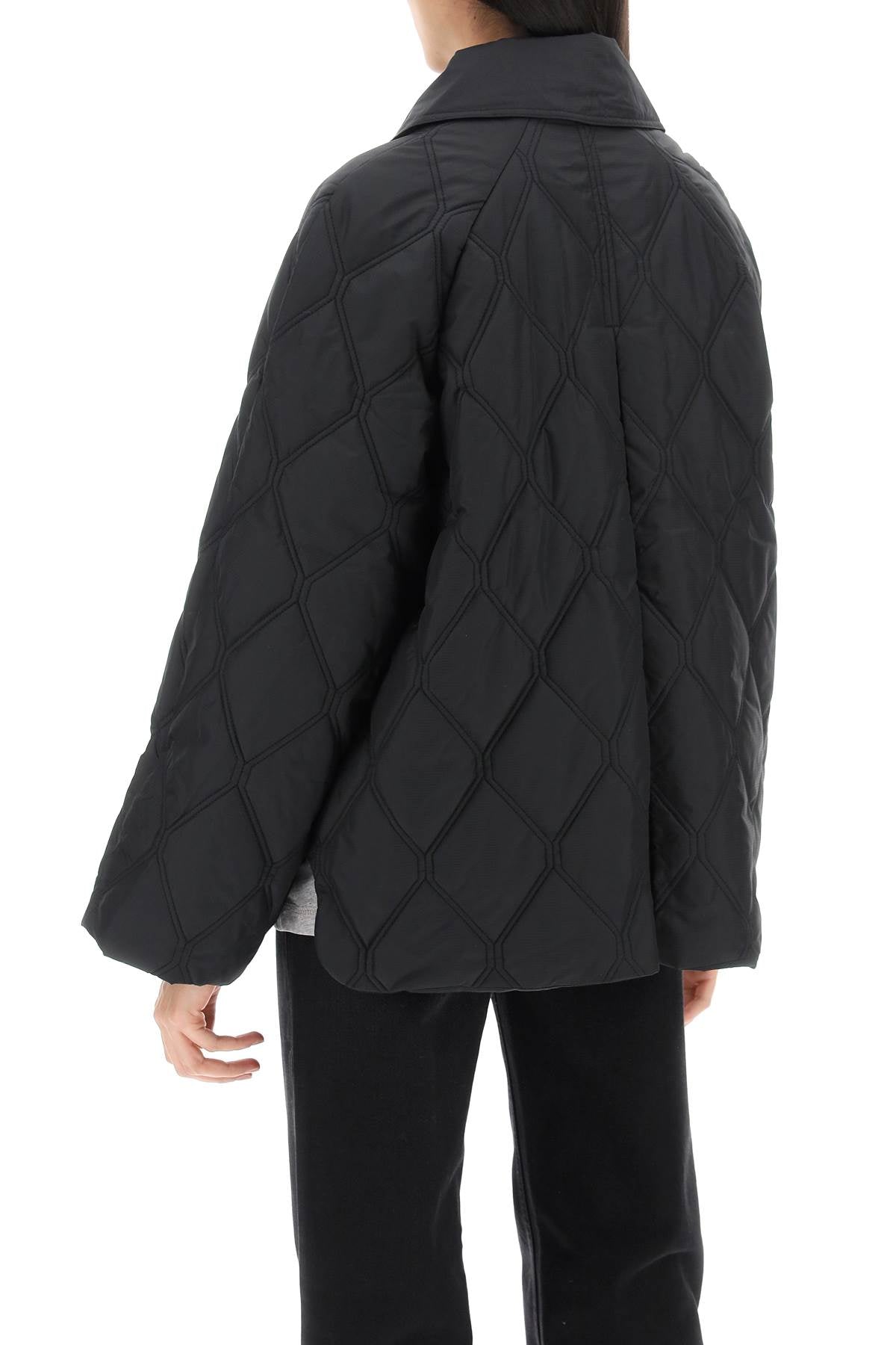 Ganni Ganni quilted oversized jacket