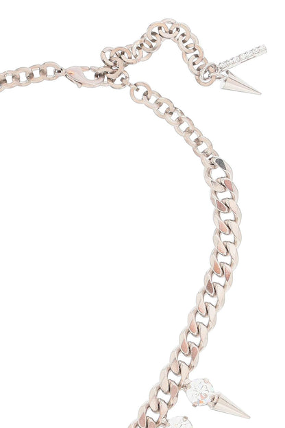 Alessandra Rich Alessandra rich choker with crystals and spikes