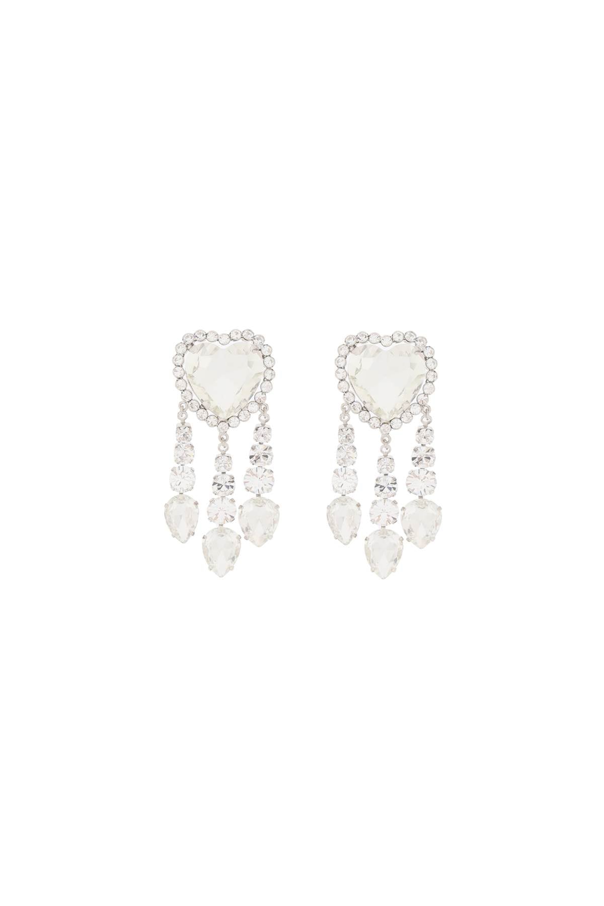 Alessandra Rich Alessandra rich heart earrings with pendants