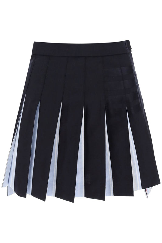Thom Browne Thom browne 4-bar pleated mini skirt