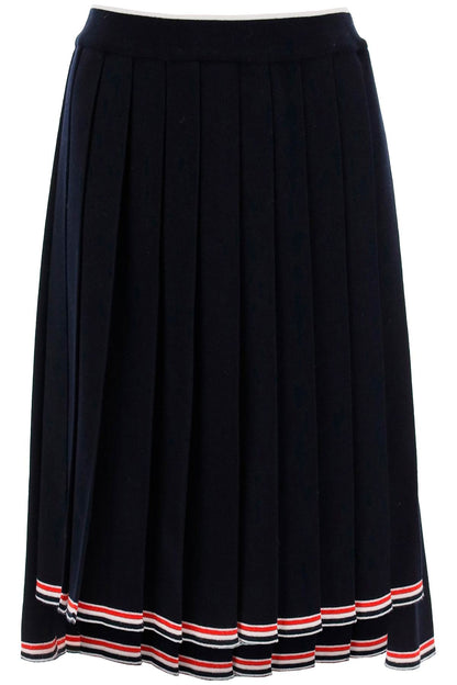 Thom Browne Thom browne knitted pleated midi skirt