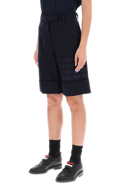 Thom Browne Thom browne shorts in flannel with 4-bar motif