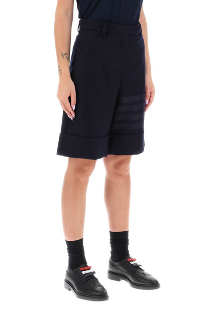 Thom Browne Thom browne shorts in flannel with 4-bar motif