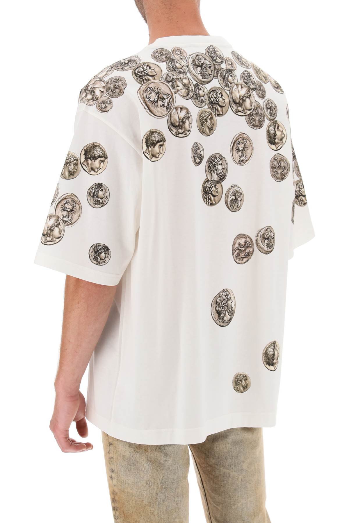 Dolce & Gabbana Dolce & gabbana coins print oversized t-shirt