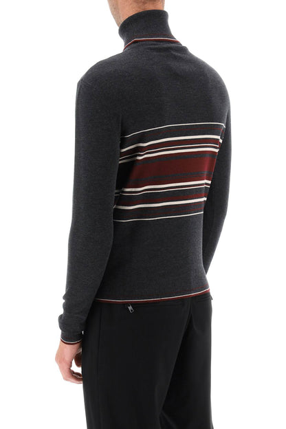 Dolce & Gabbana Dolce & gabbana striped wool turtleneck sweater