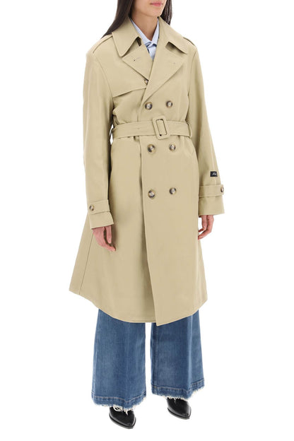 HOMME GIRLS Homme girls cotton double-breasted trench coat