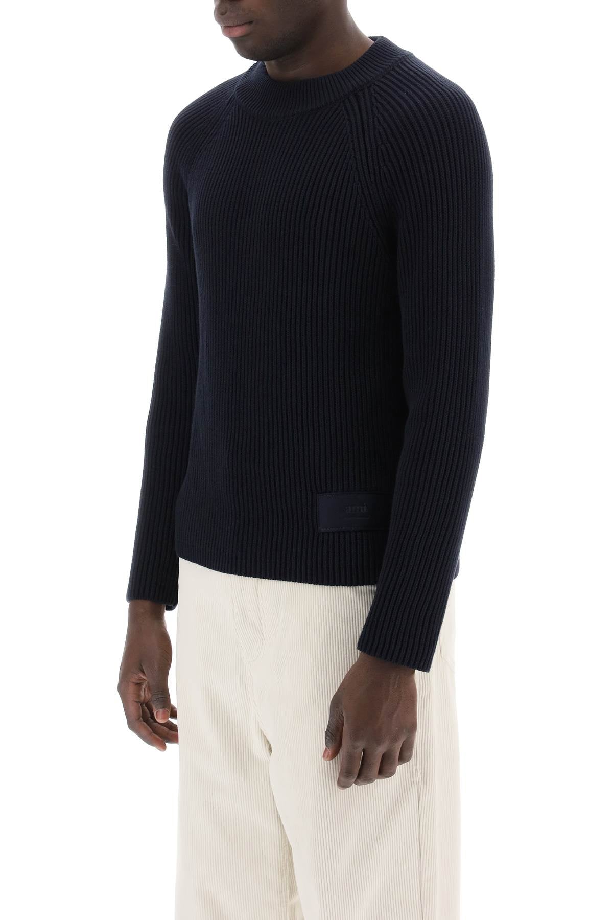Ami Alexandre Mattiussi Ami paris cotton and wool crew-neck sweater