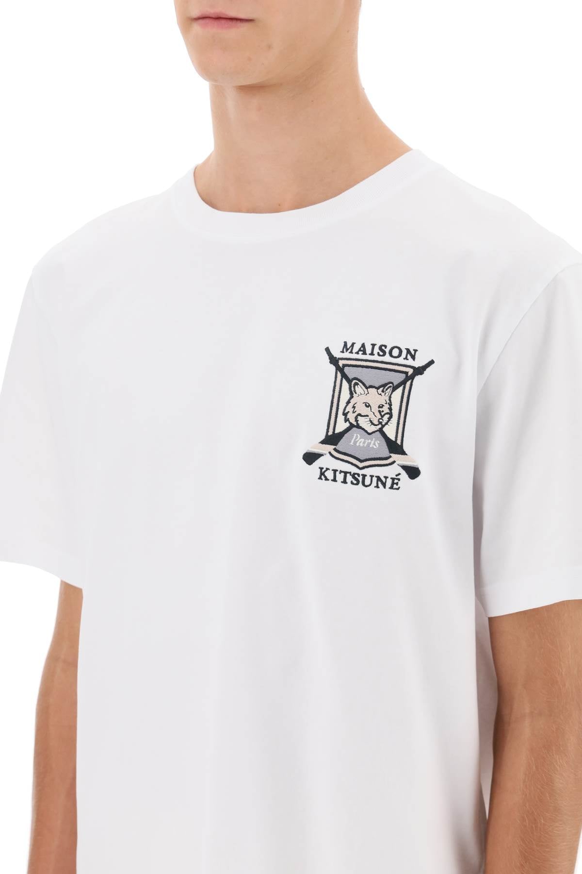 Maison Kitsune Maison kitsune college fox embroidered t-shirt