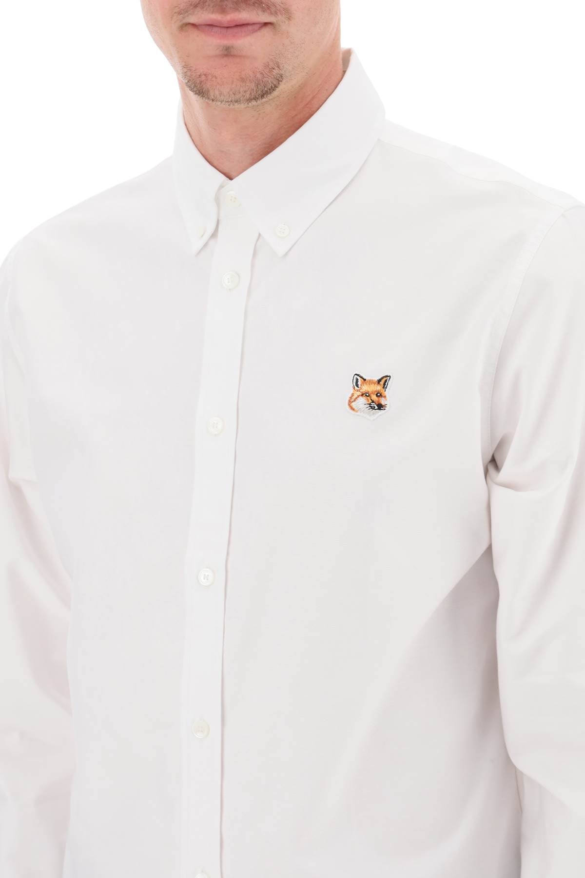 Maison Kitsune Maison kitsune fox head button-down shirt