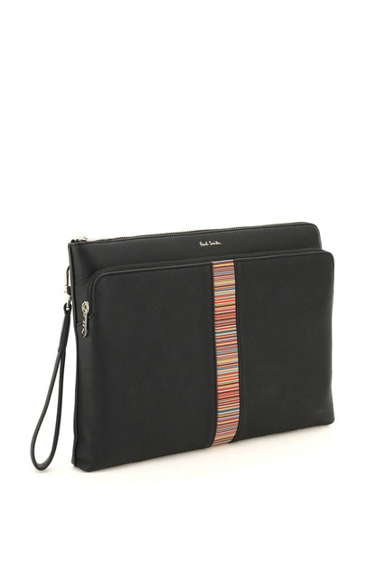Paul Smith Paul smith signture stripe leather pouch