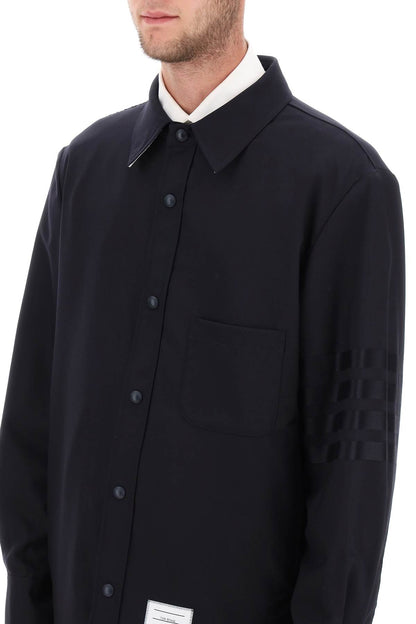 Thom Browne Thom browne 4-bar shirt in light wool