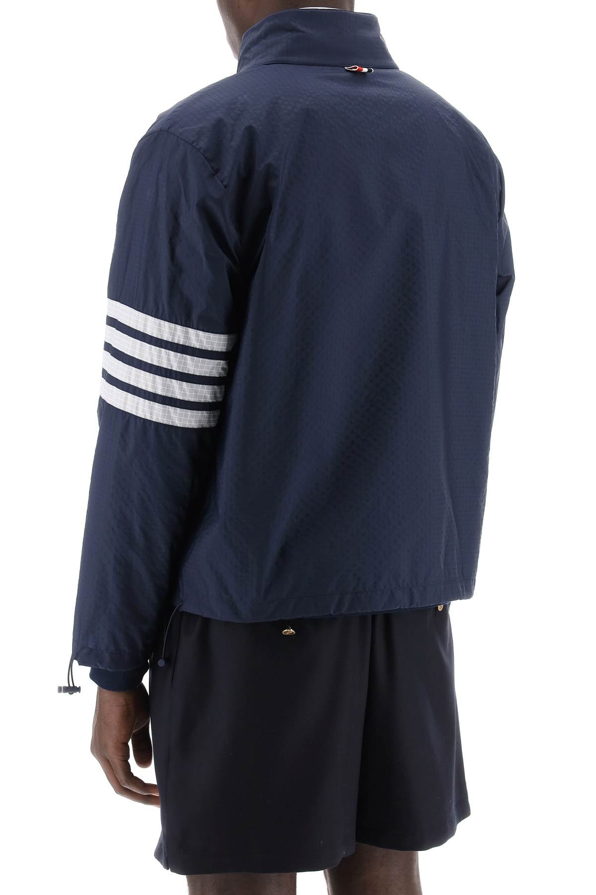 Thom Browne Thom browne 4-bar ripstop windbreaker jacket