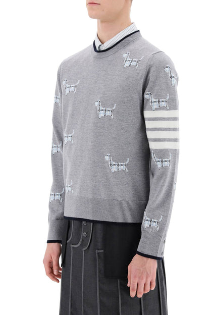 Thom Browne Thom browne 4-bar sweater with hector pattern